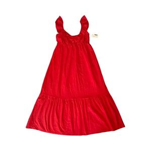 100% Cotton Universal Thread Vibrant Red Dress